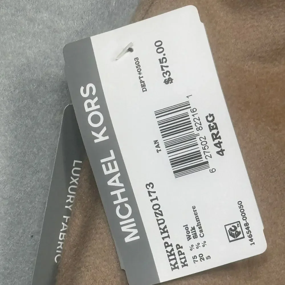 Michael Kors Men's Wool Cashmere Blend Lux Classic-Fit Sport Coat Camel 44R $395